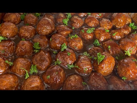 BBQ SAUCE MEATBALLS| BABY SHOWER MEATBALLS| GREAT APPETIZERS/MAIN DISH| BEST AT THE COOKOUT