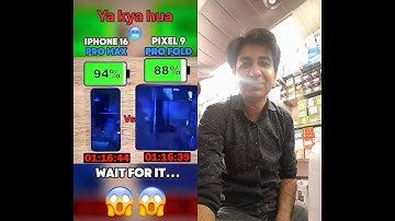 Battery Drain Test: Who Will Survive Longest? 🔋🔥i phone 16 Pro Max vs Pixel Fold 9  Battery Test!"
