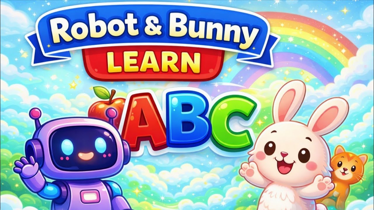 Learn ABC with Robot & Bunny | Fun Alphabet Song for Kids | ABC Learning