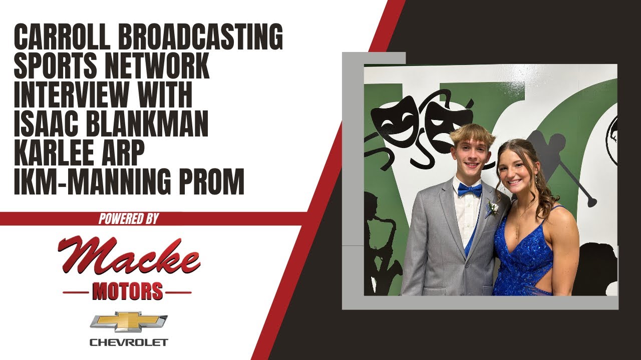 Carroll Broadcasting Sports Network interview with Isaac Blankman and Karlee Arp at IKM-Manning Prom