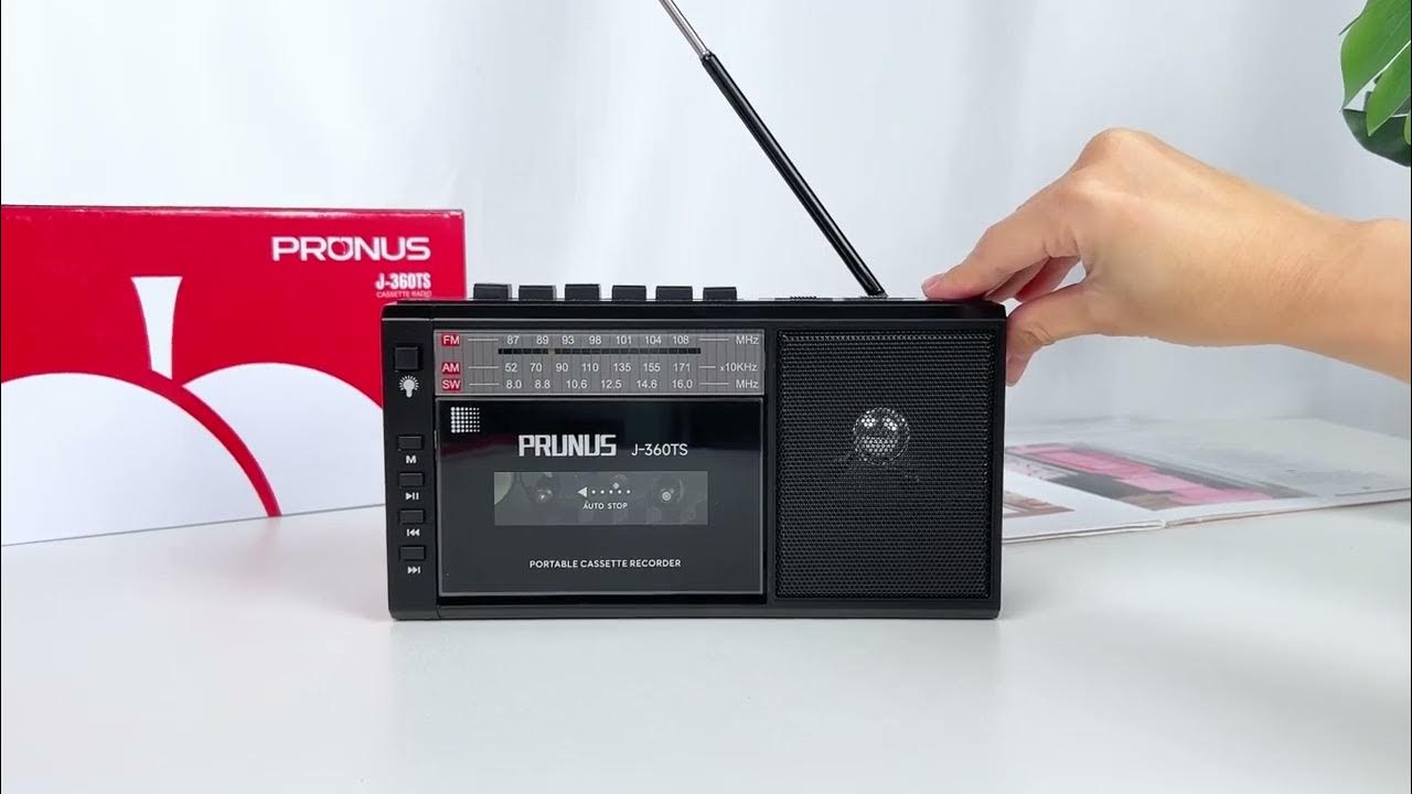 PRUNUS J-360 Cassette Boombox:Bluetooth, AM/FM, tape player/recorder ...