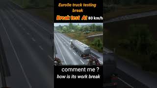 80 km/h break test at highway #toe3 #breaktest #highspeed