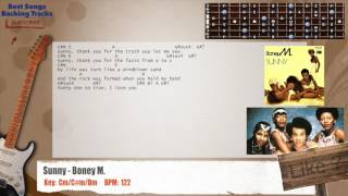 🎸 Sunny - Boney M. Guitar Backing Track with chords and lyrics chords