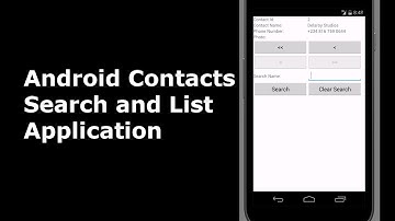 Android Contacts Search and List App