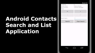 Android Contacts Search and List App