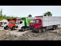 MOBIL TRUK UD QUESTER TRIBAL, MINIATUR HINO 500 ISUZU GIGA FUSO MELEWATI TANJAKAN LUMPUR DAN BANJIR