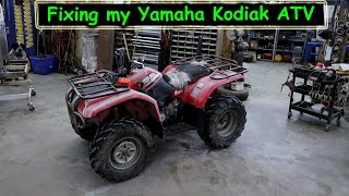 Trying to fix an old Yamaha Kodiak quad.