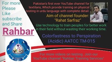 Colorfastness to Perspiration (Acidic) | AATCC TM 015 | Textiles testing
