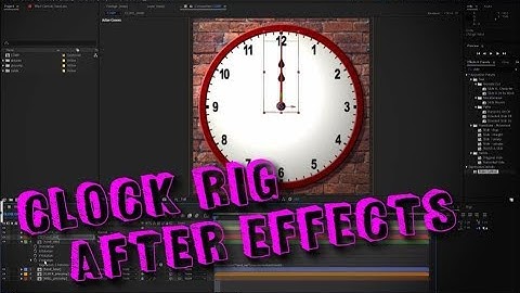 CLOCK: Basic rig with control for animation in After Effects (tutorial)