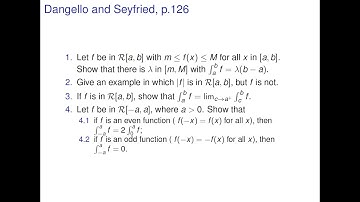Analysis - Properties of integration for a Riemann integrable functions