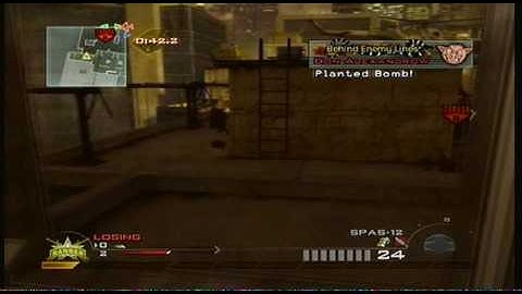 Modern Warfare 2- Nice 360 with Spas 12 In Search and Destroy and bomb defuse