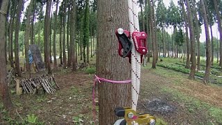ツインロープとターボフットアッセンダーで登攀20150518GoPro