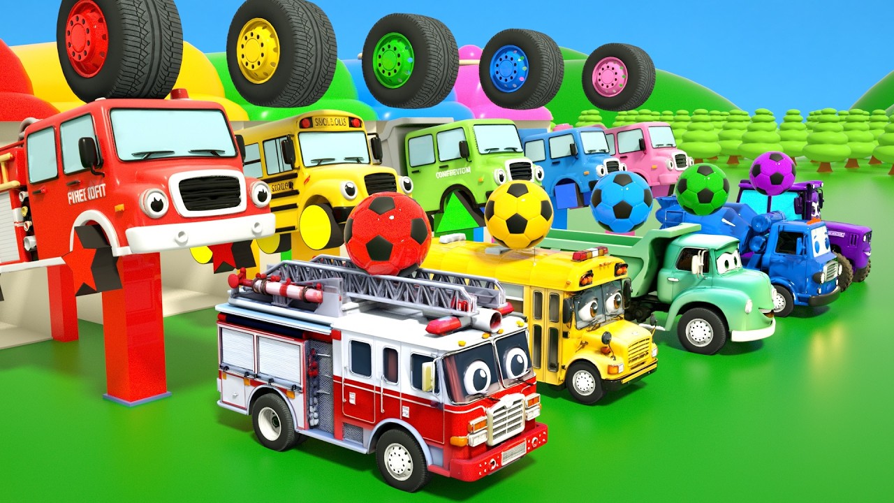 Tiburón Bebé Du Ru + Las Ruedas Del Autobús - Carros Para Niños canciones infantiles