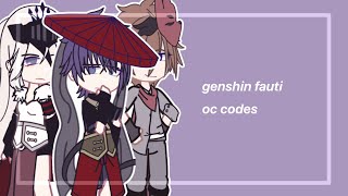 genshin fatui oc codes !! ,gacha club