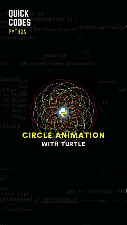 Stunning🔥Turtle circle animation in Python #python #turtle #animation # ...