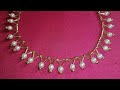 Easy bugle necklace making for beginners / how to make beaded necklace with peals &amp; bugle beads
