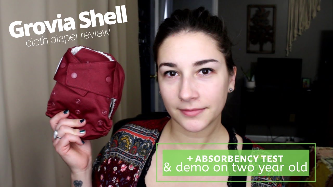 Grovia Shell Cloth Diaper Cover & Inserts Review + Demo + Absorbency