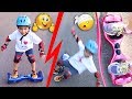 Vlog  premire fois en hoverboard pour swan et maman  gare aux chutes  
