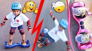 VLOG - FIRST TIME IN hoverboard Swan and Mom - Beware Falls! 🤕