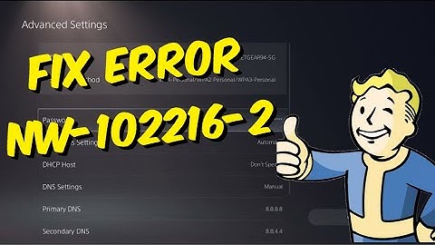 How To Fix PS5 Error NW-102216-2