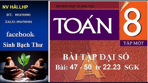 Bài 50 trang 22 sgk toán 8 tập 1 năm 2024