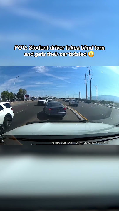 Student driver totals their car #youtubeshorts #shorts #ytshorts #car #driving #fyp #cartok