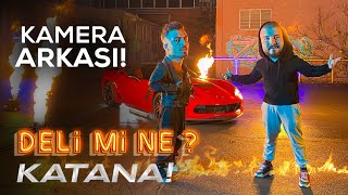 KATANA❗️ve DELİ Mİ NE⁉️ ile Yağmurun Altında Klip Kamera Arkası❗️