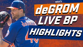 Jacob deGrom was throwing gas during Tuesday's spring training workout | New York Mets | SNY