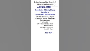 FINANCIAL MATHEMATICS B.Com & B.Com HONOURS #shorts #viral #youtube #shortsfeed #shortvideo #study