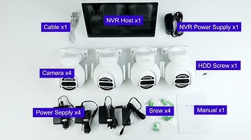 Lanatech 5MP 4 Wireless PTZ IP Cameras (WiFi), 8CH NVR & Touch Screen Kit LAN010-IPC047