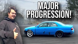 MATT DRIFTS THE CHASER  + TRYING THE IMPOSSIBLE TOUGE CHALLENGE!