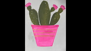 cactus acrylic easy