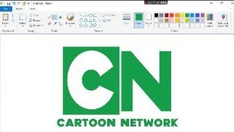 How to draw Green Cartoon Network logo in MS Paint..