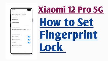 Xiaomi 12 Pro 5G How to set Fingerprint Lock