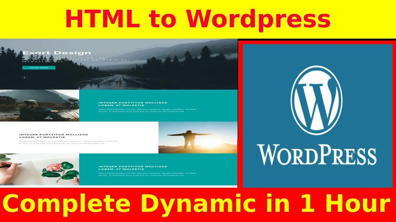 Ep1 - Html theme to wordpress cms (Part 1) - YouTube