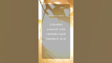 How to be humble