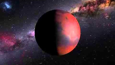 Rotating Mars Planet Motion Background