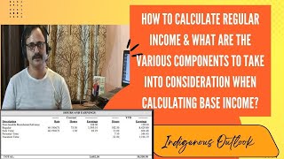 How to calculate income and what components to take into consideration when calculating income?