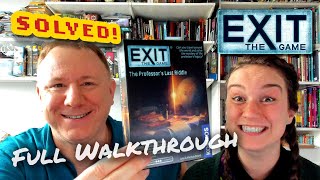 Solved! Exit the Game: The Professor's Last Riddle - full walkthrough with Dr Gareth and Laura