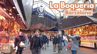 MERCADO DE LA BOQUERIA España  Barcelona【4K】Walking Tour 2024 | el mercado más famoso del mundo