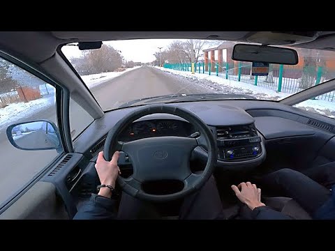 POV TEST DRIVE TOYOTA PREVIA 2.4 L 1994 2TZ-FE / ВОЖДЕНИЕ ТОЙОТА ПРЕВИЯ от первого лица