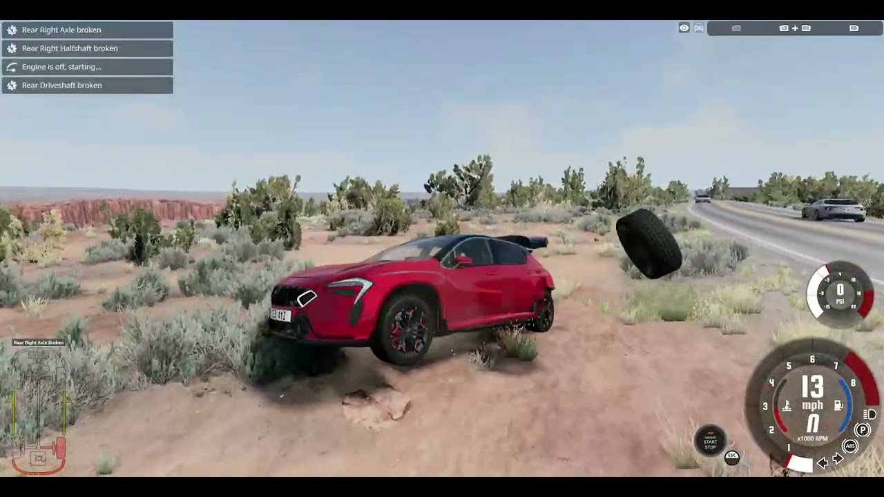 Crashing Cars While Escaping From Police In Utah In BeamNG Drive