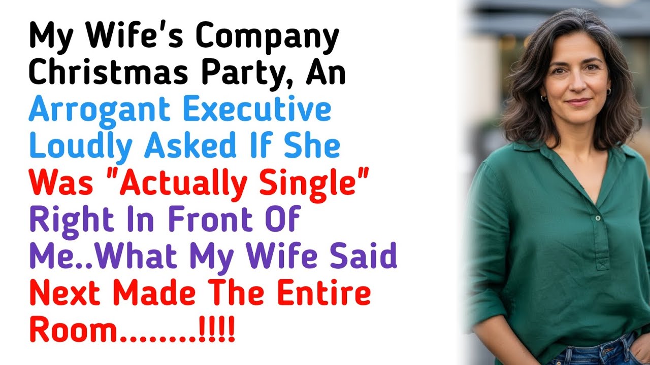 My Wife's Company Christmas Party, An Arrogant Executive Loudly Asked If She Was 