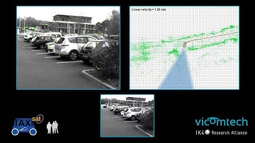 Taxisat vehicle: First test of SLAM sensor