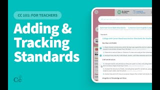 How to Add & Track Standards in Common Planner (Teacher Tutorial)