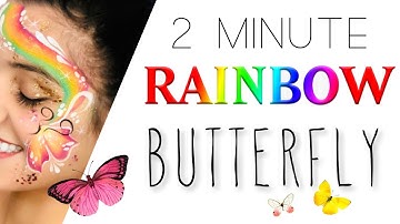 Rainbow Butterfly Face Paint Tutorial