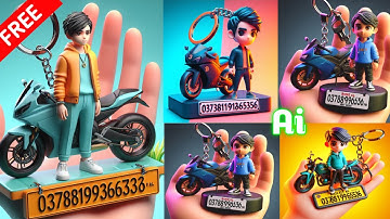 how to create ai 3d key grinding image chain - how to create 3d key chain images Ibingoi 😱😲