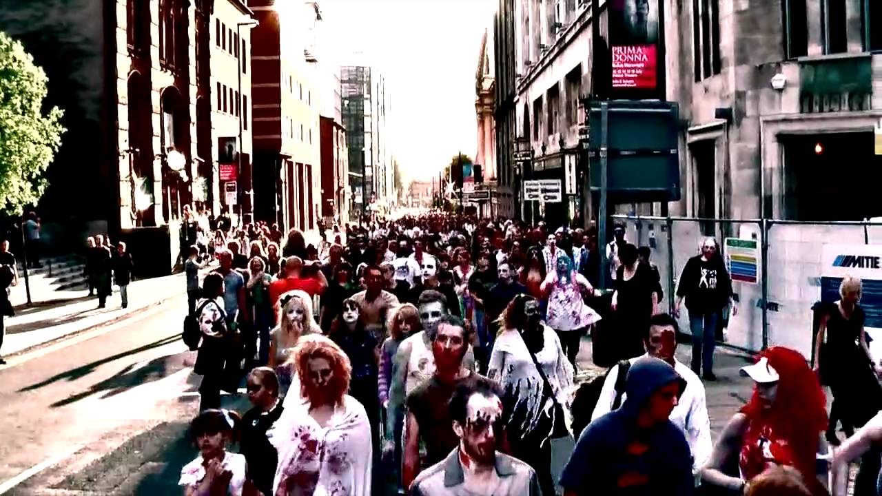 Zombie Walk Record Attempt Manchester, July 2009 YouTube