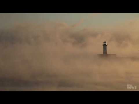 Cold brings the gorgeous sea smoke to Duluth