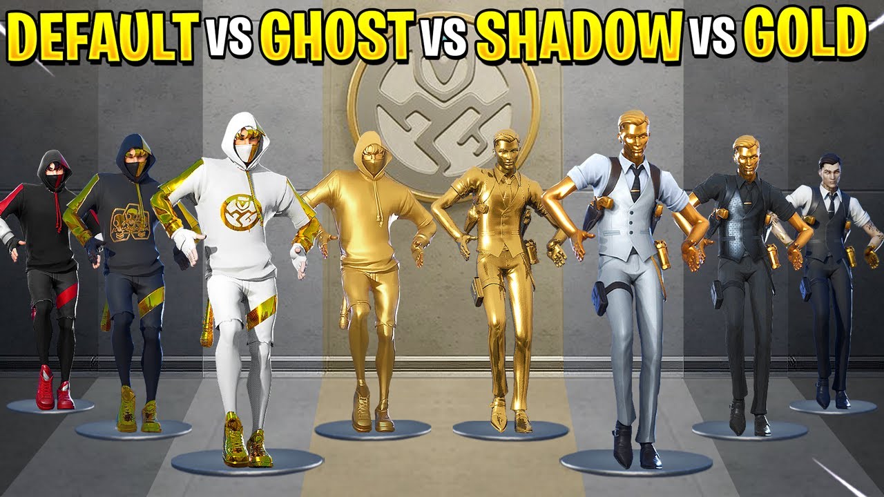 Fortnite Dance Battle: Default vs Ghost vs Shadow vs Gold